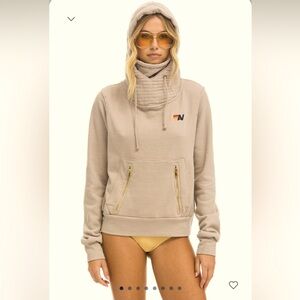 Aviator Nation Ninja Pullover Hoodie (Unisex S, Sand)